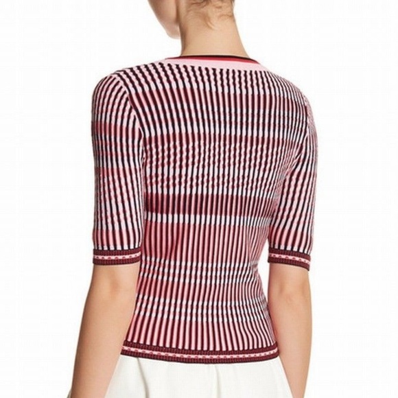 TopShop Mini Dash Stitch Crewneck Sweater Sz 2 NWT - Picture 2 of 3